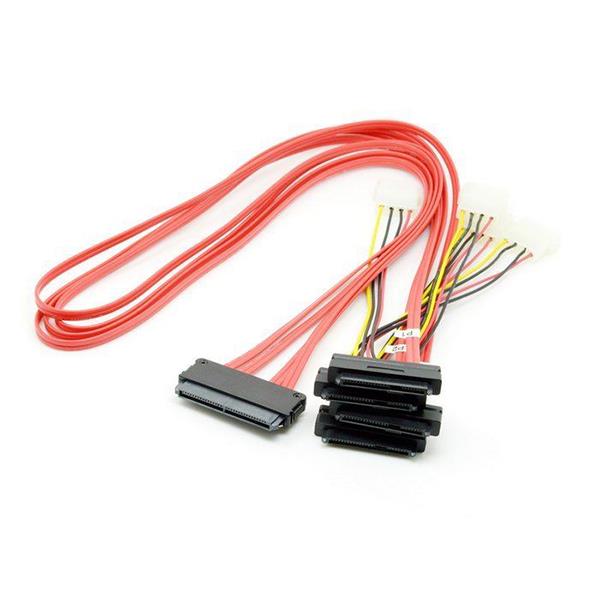 32 Pin SFF-8484 To 4x 29 Pin SFF-8482 With Power SAS Cable